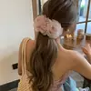 Nuevo Pinza Banana de Malla con Flor Estilo Coreano para Mujer, Herramienta de Peinado de Alta Gama para la Parte Trasera de la Cabeza, Romántico Accesorio de Flor Pequeña para Moño