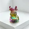 Ornatos populares de zodíaco rotativos de cristal, decorações de mesa de zodíaco rotativas, ornamentos artesanais rotativos de vidro