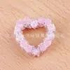 Acessórios de cerâmica vazada flor de amor bola de diamante macio contas com furo reto Acessórios para chaveiro de celular DIY colar