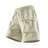 Bermuda Cargo de Marca Tendência de Alta Qualidade para Homens, Verão Marca Tendência High Street Bolso Grande Esportivo Americano Calças Finas de Ponta
