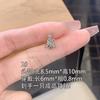 Pendientes de Acero de Titanio 316L con Diamantes Microincrustados, Pendientes de Lazo, Clavos para Cartílago Auricular, Pendientes Brillantes de Estilo Lindo