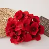 Flor Simulada Borde Quemado Hortensia DIY Materiales Hechos a Mano Accesorios para el Cabello Accesorios Boda Decoración de Boda Hortensia Decoración del Hogar