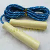 Fabricantes suministran cuerda de saltar individual de algodón y caucho hueca con mango de madera para niños y estudiantes, 2.5 metros