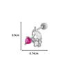 Nuevo acero inoxidable con circonita incrustada de cobre, barra dulce femenina de mariposa cereza planeta para todo tipo de perforación de cartílago y uña para hueso de la oreja