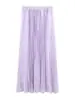 La popular falda popular de este año, falda morada de línea A, caída súper favorecedora, falda Berkeley, cintura alta, vestido de primavera para mujer