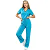 Conjunto de Roupas Descartáveis para Lavagem das Mãos Color Block Cuidados Médicos Roupa de Trabalho Salão de Beleza Clínica Roupão Cirúrgico Atacado Processamento OEM