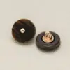 Botones de Resina de Terciopelo para Trajes Tang y Hanfu, Botones Metálicos para Suéteres y Abrigos, Botones Decorativos Redondos Cosidos a Mano, Disponibles en 20 Colores