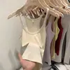 Dropshipping Dulce y Picante Cuello en U Tirantes Rojos Mujer Primavera y Verano Delgado Hilo con Textura Top Interior Chaleco de Tirantes Finos Estilo Americano