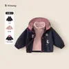 Colección de Abrigos de Otoño para NiñosChaqueta con Capucha 3 en 1 para NiñosCortavientosConjunto de Otoño para NiñasAbrigo para Niños
