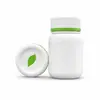 Garrafa de plástico PET com tampa em formato de folha, garrafa de produto para saúde de óleo de peixe em cápsula de cálcio de PET, frasco de remédio de plástico de 120ml