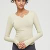 Roupas de Yoga Fitness Nude de Outono e Inverno para Mulheres, Roupas Esportivas Modeladoras Tridimensionais, Tops Esportivos Confortáveis, Justas