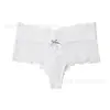 Comércio Exterior Transfronteiriço Calcinha Sexy de Renda de Alta Qualidade Cintura Média Feminina Tanga Plus Size Europeia e Americana