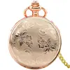 Reloj de Bolsillo Vintage de Bronce con Flor Doble de Ocho Pétalos para Hombres y Mujeres Reloj de Bolsillo de Cuarzo Reloj Grande Colgante Reloj de Regalo Reloj de Bolsillo Simple Creativo