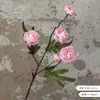 Flor de loto artificial estilo Morandi, rosa de té pequeña vintage de 5 cabezas en colores otoñales, decoración del hogar para casas de huéspedes y hoteles, superventas transfronterizo