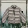 Island Home Chaqueta de Algodón Ligera con Cuello Alto Cruzado Ropa de Abrigo Sin Capucha Ajustada Estilo Básico Unisex Estilo Casual