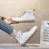 Moda primeira camada couro elástico pedal sapatos de mãe para grávidas 2024 primavera e outono leve versátil cano alto sapatos femininos
