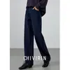 Jeans Reto Slimming Solto Novo Estilo Outono/Inverno 2026 para Mulheres, Calças Largas Elegantes de Alta Qualidade para o Dia a Dia, Calças Longas