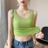 Camisola Gruesa con Forro de Polar Cálido para Mujer Otoño e Invierno 2026 Top de Algodón Acanalado sin Mangas Ropa Interior Capa Base Moderno