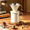 Combinación transfronteriza 304 filtro de acero inoxidable, taza para latte art, aguja para latte art, papel de filtro, accesorios de embudo de café, todo de acero