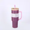 Taza de Coche de Acero Inoxidable 304 Más Vendida Transfronteriza con Revestimiento Interior Elástico Sin Costuras, de Vacío de Gran Capacidad 40 oz con Asa y Popote