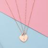 Estoque transfronteiriço em desdobramento coração personalidade moda aço titânio colar casal pêssego coração amor combinação terno pingente