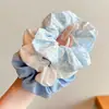 Novedoso scrunchie de estilo dulce 2026 con encaje y estampado a cuadros, adecuado para coletas y moños, accesorio para el cabello versátil