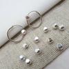 Cuentas sueltas de plata esterlina s925, cuentas cuadradas, accesorios de bricolaje hechos a mano, pulsera de cuerda roja, anillo, joyería para la oreja, cuentas de transferencia