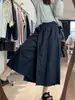 Calça-Saia Elástica de Cintura Alta Wide Leg Tamanho Grande Europeia e Americana 2025 Estilo Quente para Gordinhas Solta Casual Linha A Calça de Trabalho