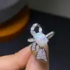 Anillo de Ópalo Naturalmente Puro Súper Hermoso, Materiales Seleccionados a Mano, Hermosos Colores, Hermosos Cristales y Lleno de Fuego