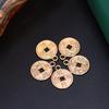 Aleación color de electroforesis que conserva el color monedas antiguas accesorios diy Qianlong Tongbao estilo nacional pasador para el pelo paso a paso accesorios para pasador de pelo