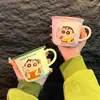 Taza de Cerámica de Crayon Shin Taza de Agua Escala Linda para Niños Taza para Café Desayuno Regalo de Cumpleaños para Pareja