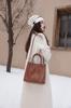 Bolso Vintage de Cuero Genuino para Mujer Gran Capacidad Bolso Tote de Piel de Vaca Curtida Vegetal Transfronterizo Combinable para Viaje Bolso de Mano Cruzado para Viaje a la Moda