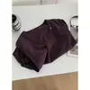 Camiseta Feminina Manga Curta Botões Decote V Clareadora! Versátil de Verão Cor Sólida Emagrecedora Petite Ombro Normal Casual Top Tee