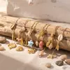 Taina Europea y Americana Transfronteriza Vacaciones en la Playa Concha Acero Inoxidable Collar para Mujer Estilo Marino Estrella de Mar Versátil Cadena para Clavícula Al por Mayor