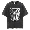 Transfronterizo Aliexpress 2025 Harajuku Anime Attack on Titan Levi Ackerman Camiseta Estampada Camiseta para Hombre y Mujer
