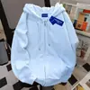 Moletom Simples com Capuz Espesso Forrado de Lã Estilo Americano para Mulheres, Outono e Inverno Cardigan Jaqueta Solto Emagrecedor Ins