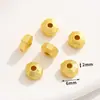 Novo Estilo Chinês Banhado a Cobre Ouro Real Contas de Gota de Óleo Espaçador Pingente Geométrico Dourado Antigo Pulseira Charme Acessórios de Joias DIY