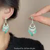 Pendientes de Borla de Diamante Estilo Étnico Pendientes de Cristal Retro Exquisitos Pendientes de Celebridad de Internet Moda Femenina Pendientes Versátiles Nicho