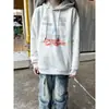 Sudadera con Capucha Ropa Sudadera Sudadera Ropa de Mujer Estampada Unisex Moderna Pastoral Moda Primavera y Otoño Damas Estilo Coreano Graffiti