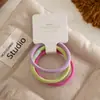3 peças da Coreia do Sul nova cor cor cor corda de cabelo redonda com linha alta elasticidade não machuca o cabelo elástico de cabelo durável anel de cabelo acessórios de cabelo