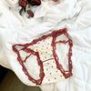 Ropa Interior para Niña Ankora Roja Estampada Corte de Mujer Encaje Satinado Braguitas de Cintura Baja Mujer Pura Pasión Sexy