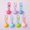 Chaveiro de resina em formato de estrela gordinha na cor macaron, pingente de bolsa fofo na cor de doce, chaveiro de miçangas DIY feminino
