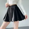 Falda de gamuza para mujer para otoño e invierno, cintura elástica, falda tulipán versátil, que cubre la cadera, minifalda adelgazante