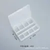 Caja organizadora portátil a prueba de polvo compartimentada para joyas de plástico transparente con forma de cubo de hielo de acero inoxidable, caja de almacenamiento multifuncional