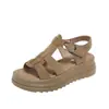 Sandalias de Plataforma Más Vendidas Zapatos de Mujer 2026 Verano Nuevo Estilo Romano Exteriores Viaje Ligero Suela Suave Transpirables Versátiles Zapatos