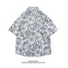 Camisa de Flores Hawaianas Tailandesas Estilo Retro de Hong Kong Casual Holgada Estilo de Playa para Vacaciones Camisa de Manga Corta para Pareja Moderna