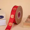 Suprimentos para Casamento, Fitas de Cetim, Enxoval de Noiva, Viés para Colcha, Fitas com Caractere Dupla Felicidade, Cordões para Caixas de Doces, Fitas de Seda com Relevo Dourado, Acessórios