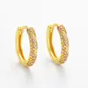 Pendientes Geométricos de Zirconia con Diamantes Completos Transfronterizos Europeos y Americanos, Pinzas para Orejas Versátiles de Moda de Nicho para Mujer, Joyería para Orejas Simple y Elegante de Nicho