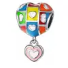 Globo Aerostático Serie Gota de Aceite Accesorios para Joyería Corazón de Dibujos Animados Globo Aerostático Hecho a Mano con Cuentas DIY Colgante Perforado Fábrica