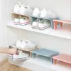 Estante de Plástico de Doble Capa para Zapatos, Soporte de Zapatos de Doble Capa, Organizador de Zapatos Integrado para Guardar Zapatos y Pantuflas